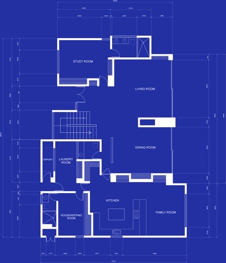 Illustration of a house blueprints - architecture concepts