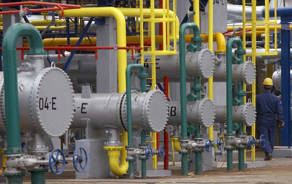close up of industrial pipes of oil industry production-2
