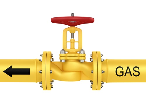 Valve on a gas pipeline