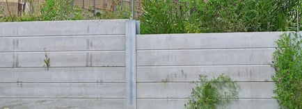 How a precast concrete sleeper retaining wall is built and specified