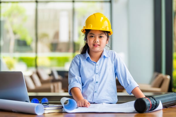 Young girl engineer