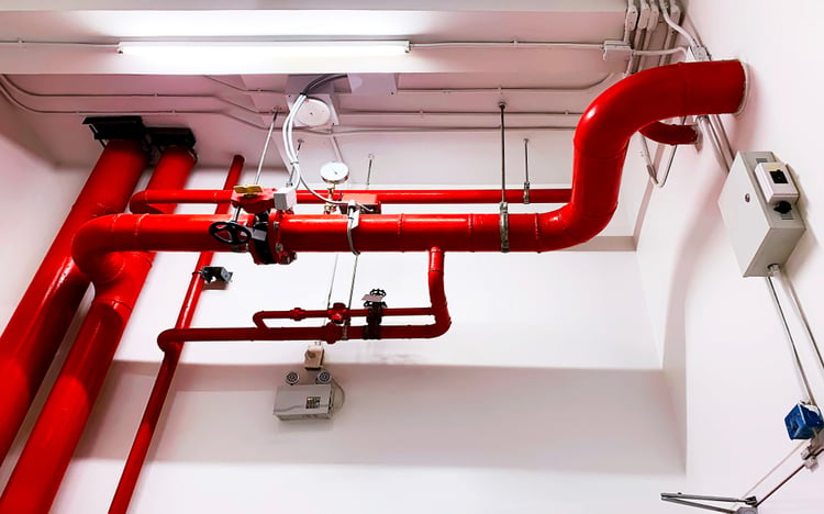 Dry pipe fire sprinkler system