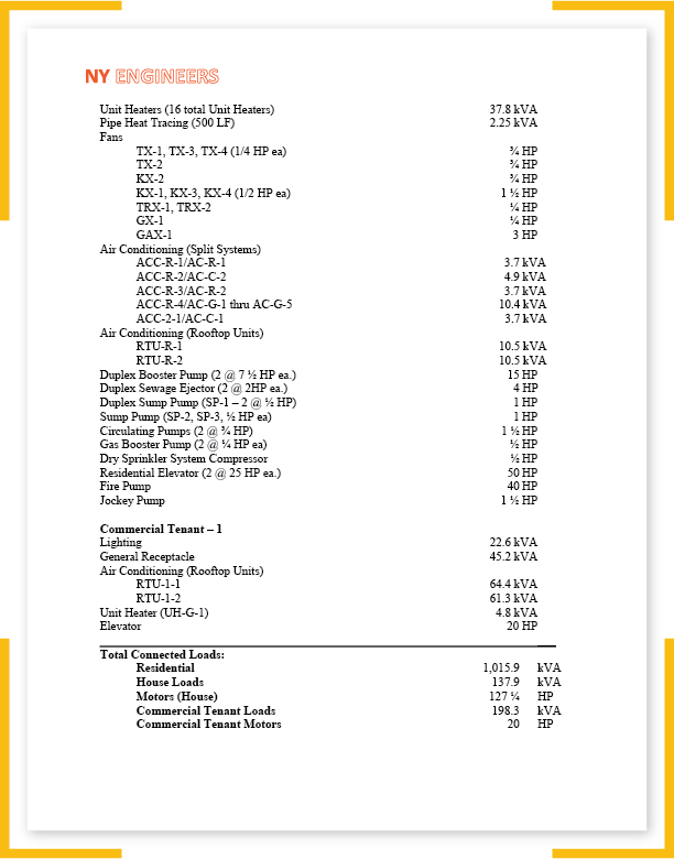 residential electrical load calculations